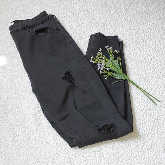 PacSun Denim - PacSun Black Slightly Distressed Push-Up Jeggings